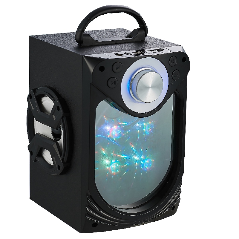 FB-BS034 Portable Bluetooth-högtalare med glasspegel&LED-belysning
